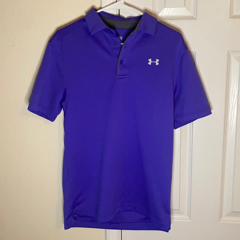 Men’s Purple Under Armour Golf Polo